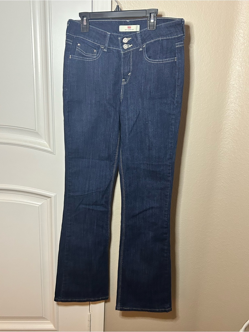 Levi's Dark Blue Flare Jeans with Contrast Stitching